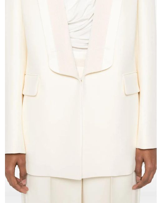 Fendi White Single-Breasted Blazer