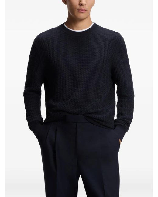 Pull En Coton Boss pour homme en coloris Black
