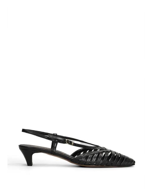 BIANCADI Black Caged Slingback Pumps