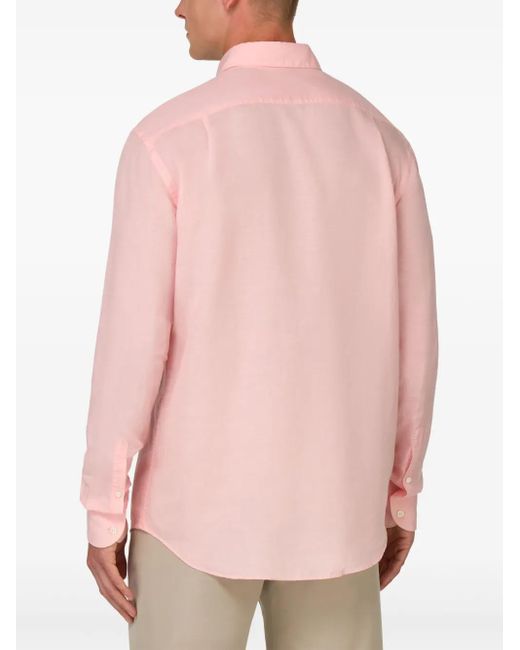 Boggi Pink Linen Shirt for men