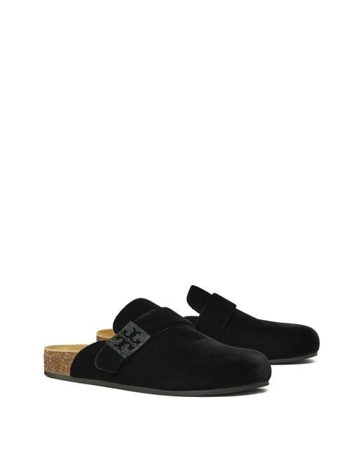 Tory Burch Black Mules Mellow