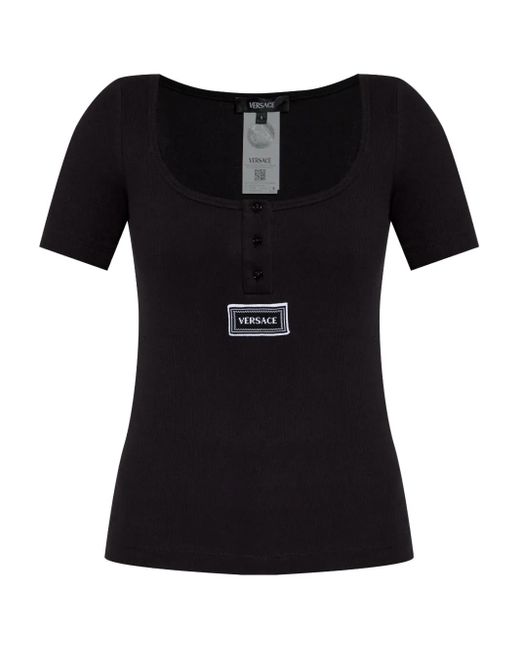 Versace Black Geripptes dessous-oberteil