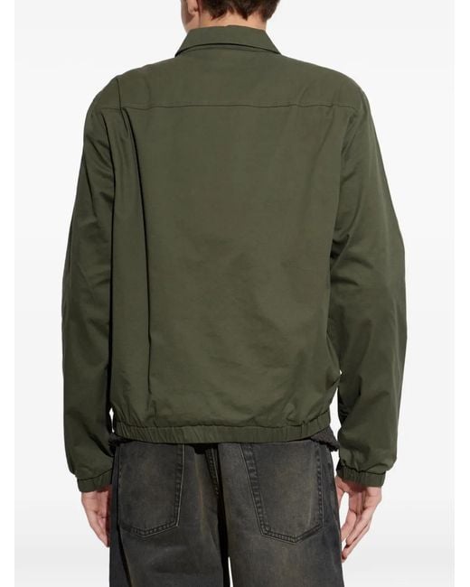 Rag & Bone Green Logo-Embroidered Zip-Up Jacket for men