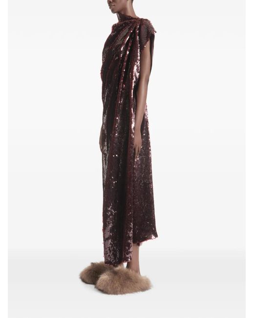 A.W.A.K.E. MODE Brown Fur-Texture Mules