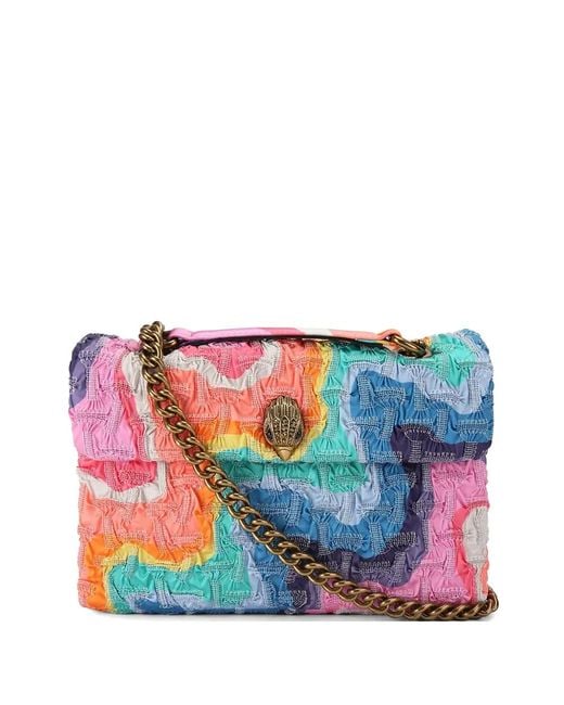 Kurt Geiger Pink Kensington Smocked Shoulder Bag