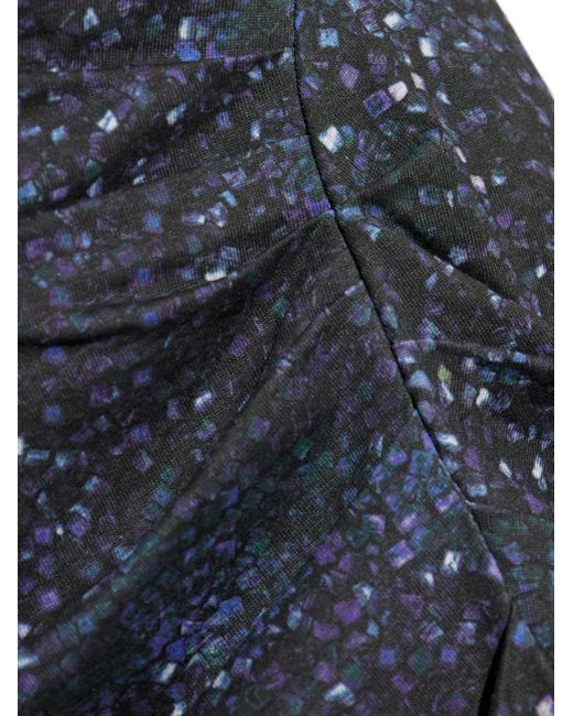 Isabel Marant Blue Printed Side-Split Dress