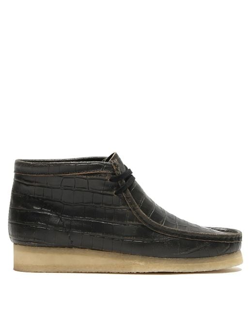 Clarks Black Wallabee Crock" Boots