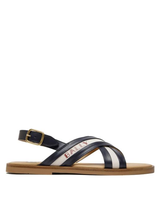 Bally Sandalen Mit Überkreuzten Riemen in Black für Herren