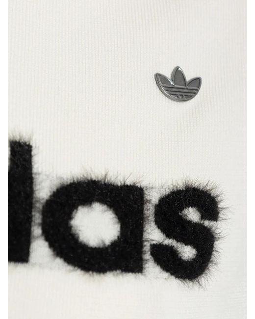T-Shirt A Maniche Lunghe Con Logo di Adidas in White