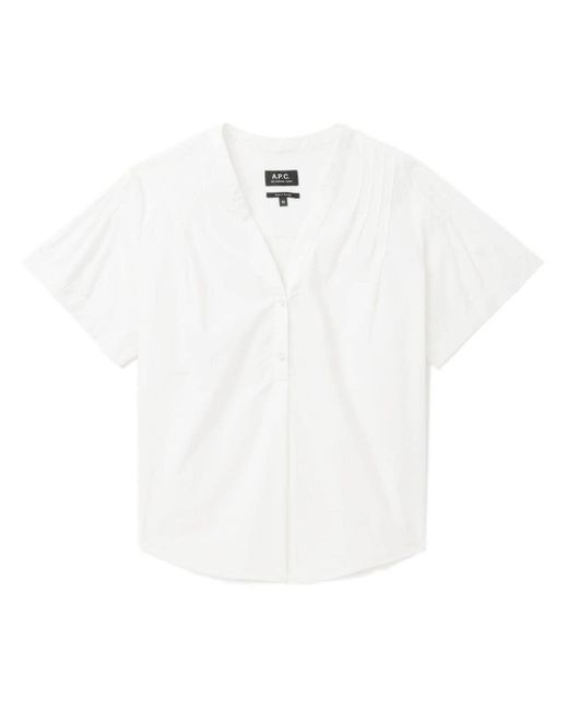 Camicia in cotone biologico Amber di A.P.C. in White