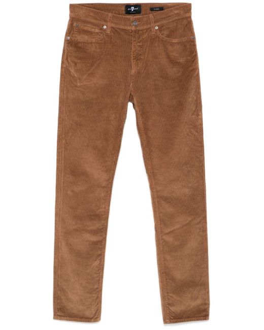 7 For All Mankind Brown Slimmy Trousers for men