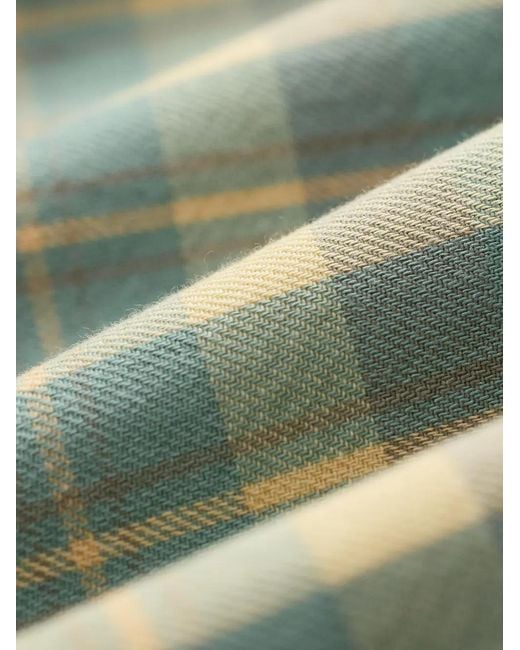 RRL Green Plaid Buttoned Top