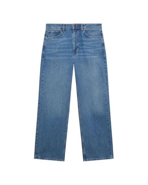 LAB C.O. OFF WHITE Blue Diagonal Motif Piped-Seam Jeans for men
