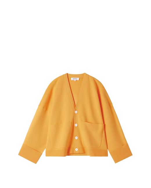 Enfold Orange Oversized V-Neck Cardigan