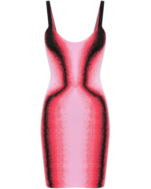 Y. Project Pink Gradient-Effect Knitted Minidress