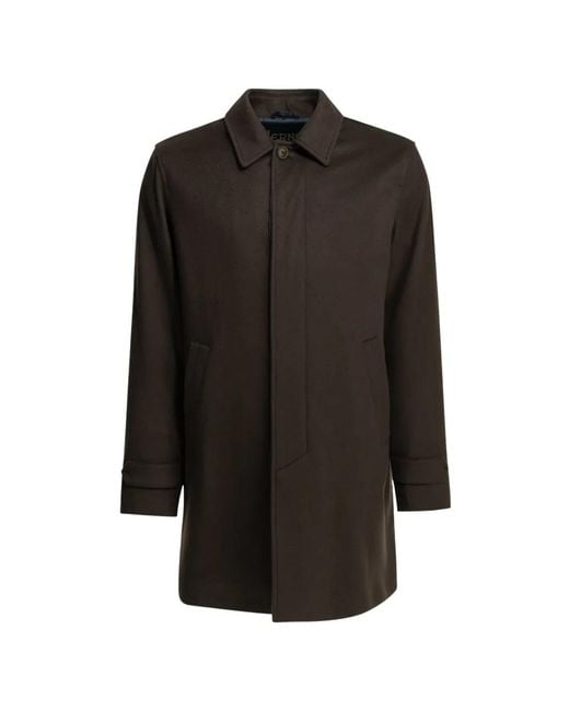 Abrigo Con Botones Herno de hombre de color Black