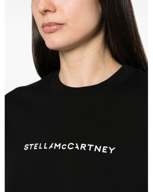 Sweat en coton à logo imprimé Stella McCartney en coloris Black