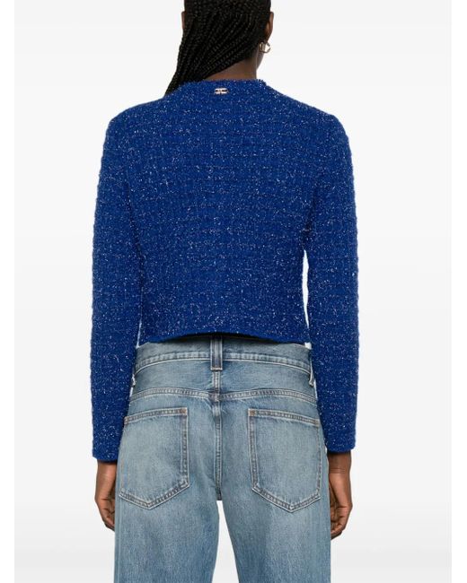 Marc Cain Blue Logo-Plaque Cardigan
