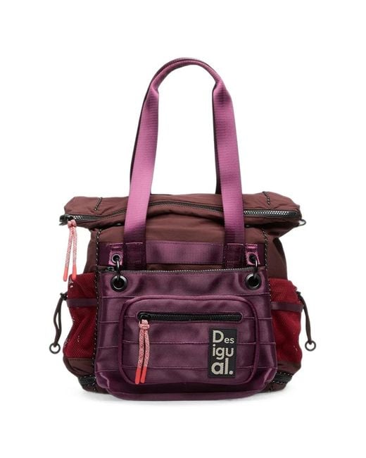 Desigual Purple Multi-Pocket Backpack