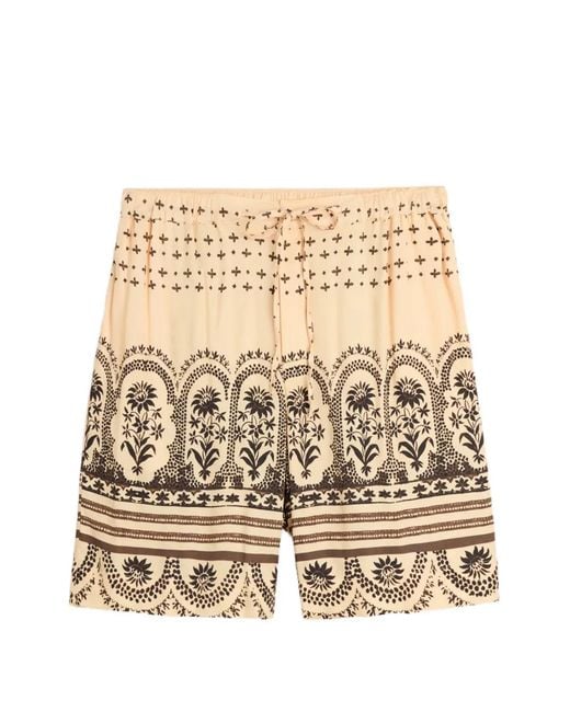 Cmmn Swdn Natural Nabil Floral-Print Shorts for men