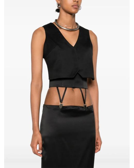 Vestiaire d'un Oiseau Libre Black Open-Back Top