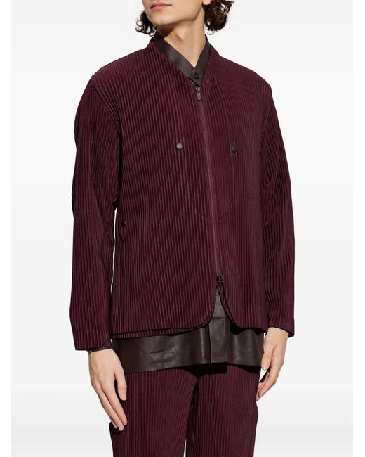 Homme Plissé Issey Miyake Quarry Zip-Up Jacket in Purple for Men