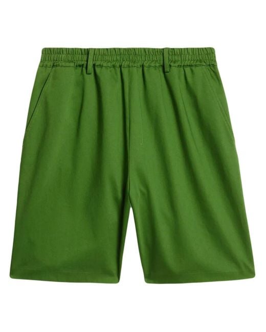 AMI Green Cotton Bermuda Shorts for men