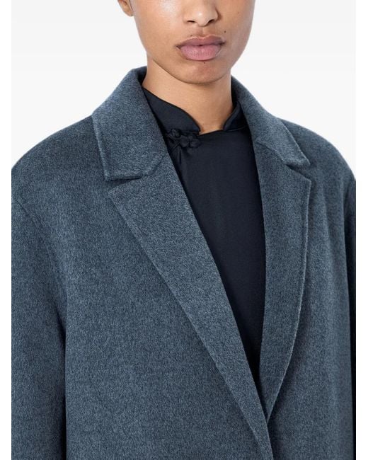 Rohe Blue Single-Breasted Long-Sleeve Coat