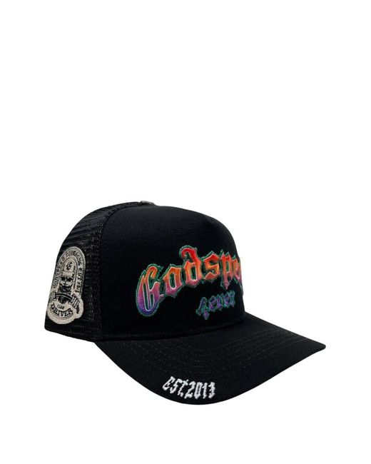 Godspeed Black Gradient-Logo Embroidered Trucker Cap for men