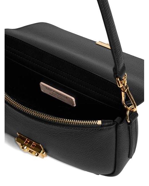 Coccinelle Black Medium C-Me Lock Logo Shoulder Bag