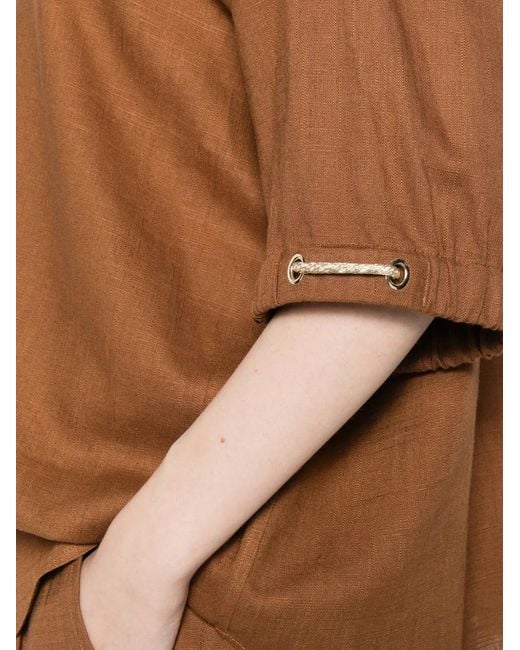 Camisa Con Mangas Elásticas Herno de color Brown