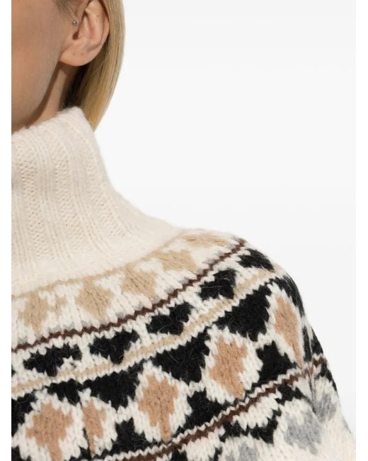 Munthe White Verst Fair Isle Poncho
