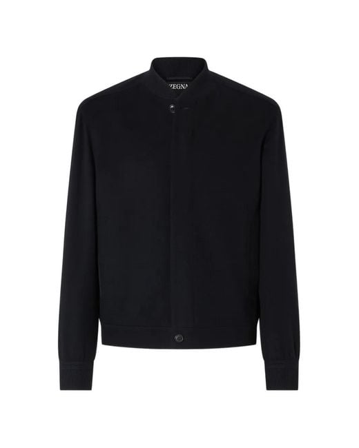 Zegna Black Oasi Cashmere-Elements Bomber Jacket for men