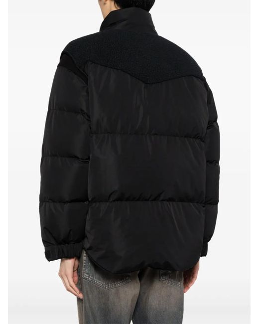 Undercover Black High-Neck Puffer Jacket for men