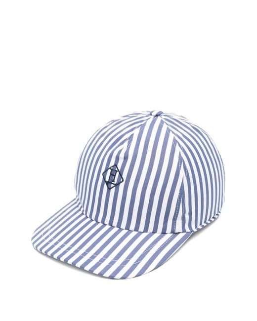 Herno Gestreifte Baseballkappe in Blue für Herren