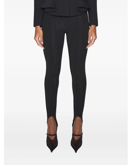 Leggings Con Profilature di Mugler in Black