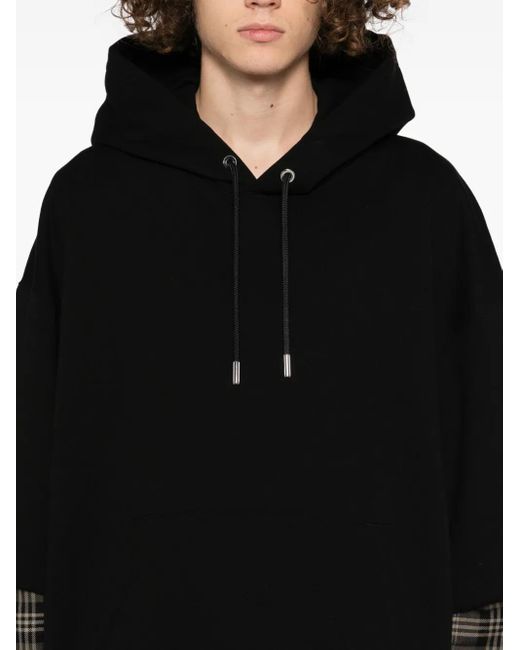 MASTERMIND WORLD Black Graphic-Embroidered Hoodie for men
