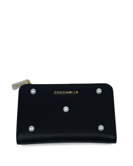 Coccinelle Black Pearl-Stud Wallet
