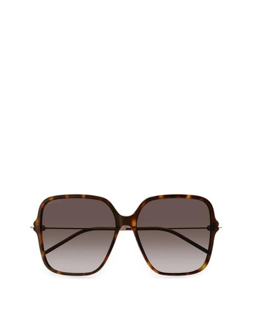 Gucci Gray Oversized-Frame Sunglasses
