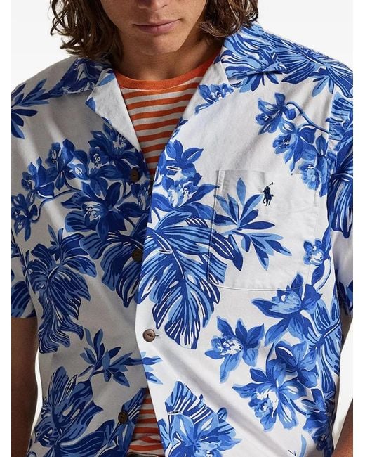 Polo Ralph Lauren Blue Floral Shirt for men