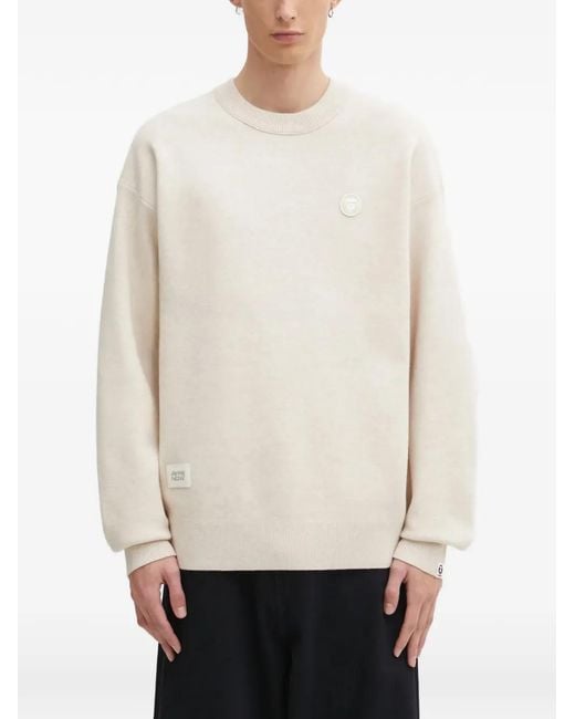 Aape By A Bathing Ape White Logo-Patch Sweatshirt for men