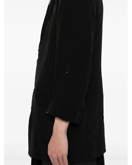 Yohji Yamamoto Black Tuxedo Attachable-Collar Jacket for men