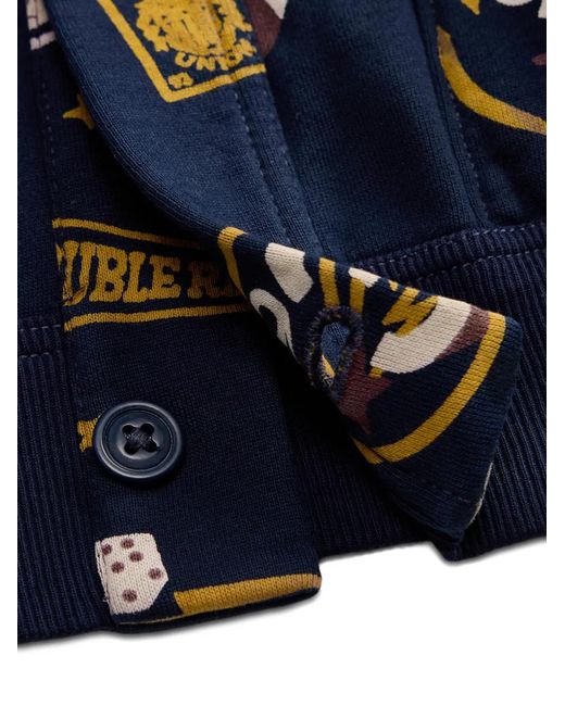 RRL Blue Patterned Long-Sleeved Sweatshirt for men