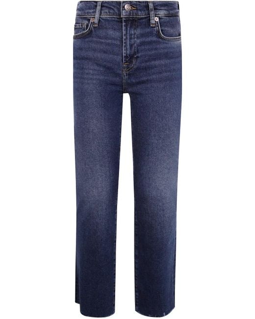 7 For All Mankind クロップド ジーンズ Blue