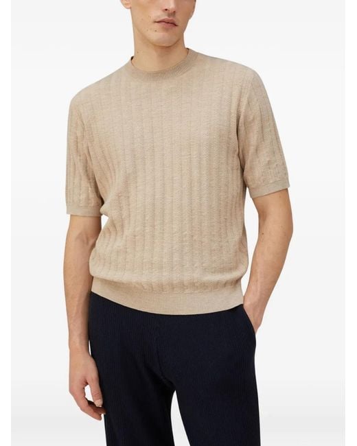 RETORI Natural Mini-Cable Virgin-Wool T-Shirt for men