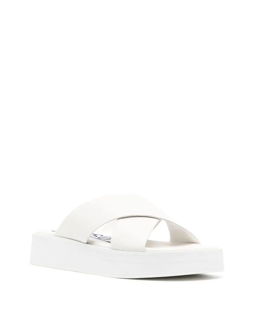 Senso White Pippi Ii Crossover Platform Sandals