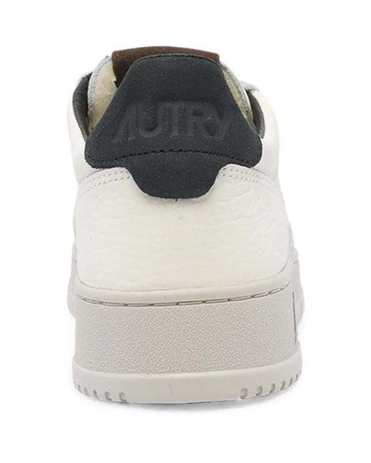 Autry White Medalist Leather Sneakers for men