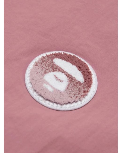 Aape By A Bathing Ape Pink Aapenow Logo-Patch Piping Jacket for men