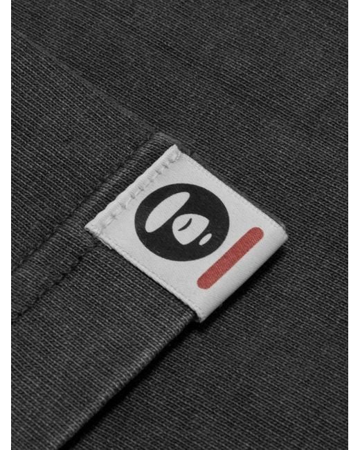 Aape By A Bathing Ape Black Crewneck Logo T-Shirt for men
