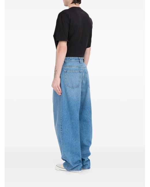 MM6 by Maison Margiela Blue Jeans With Frayed Details for men